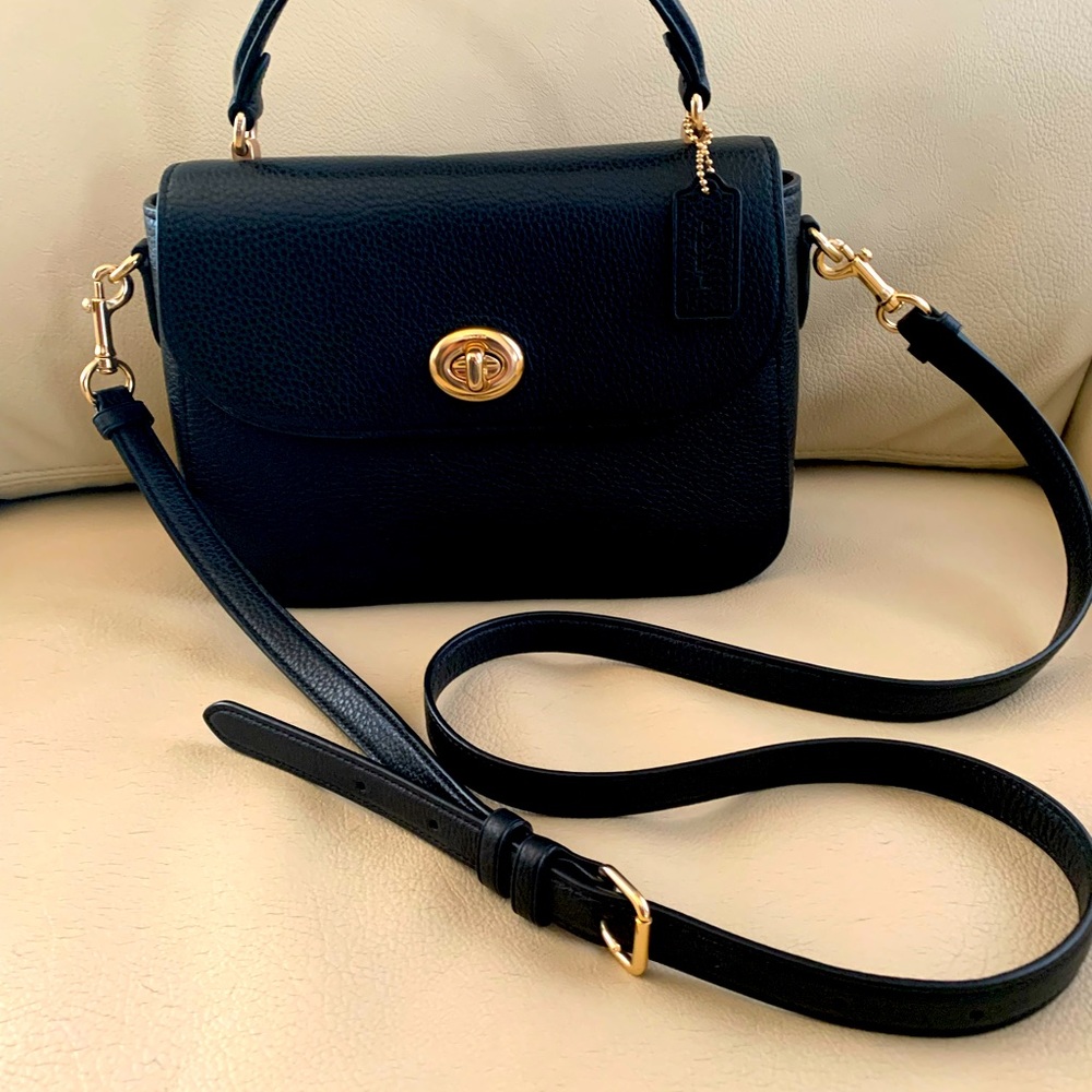Leather coach bag- small